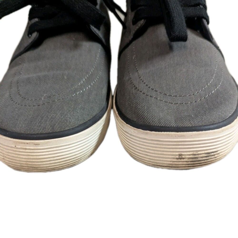 Polo Ralph Lauren Faxon Low Men's Gray Canvas Lace-Up Sneakers Size 10.5 D - Picture 4 of 12